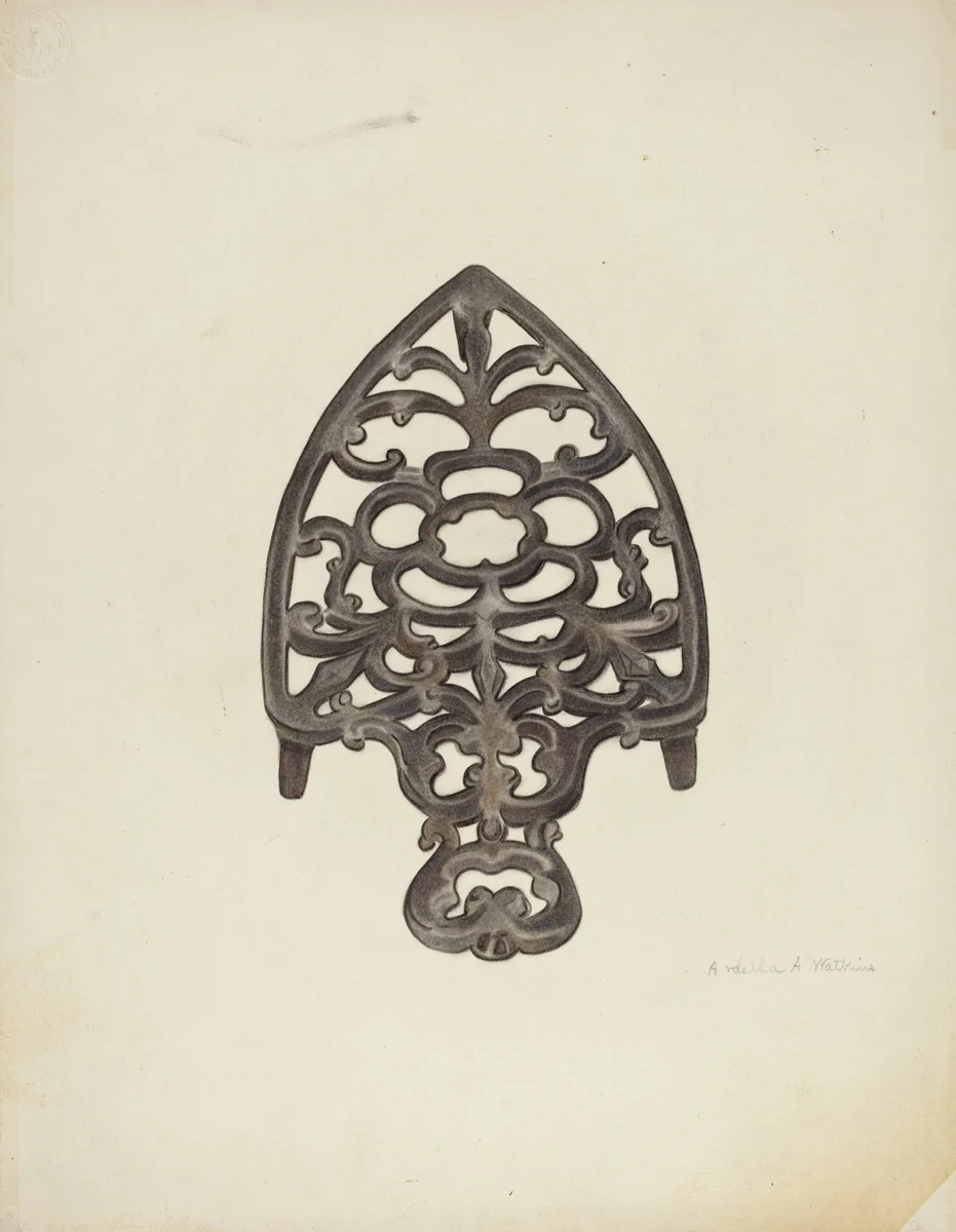 Trivet by Ardella Watkins, index of american design, 1942