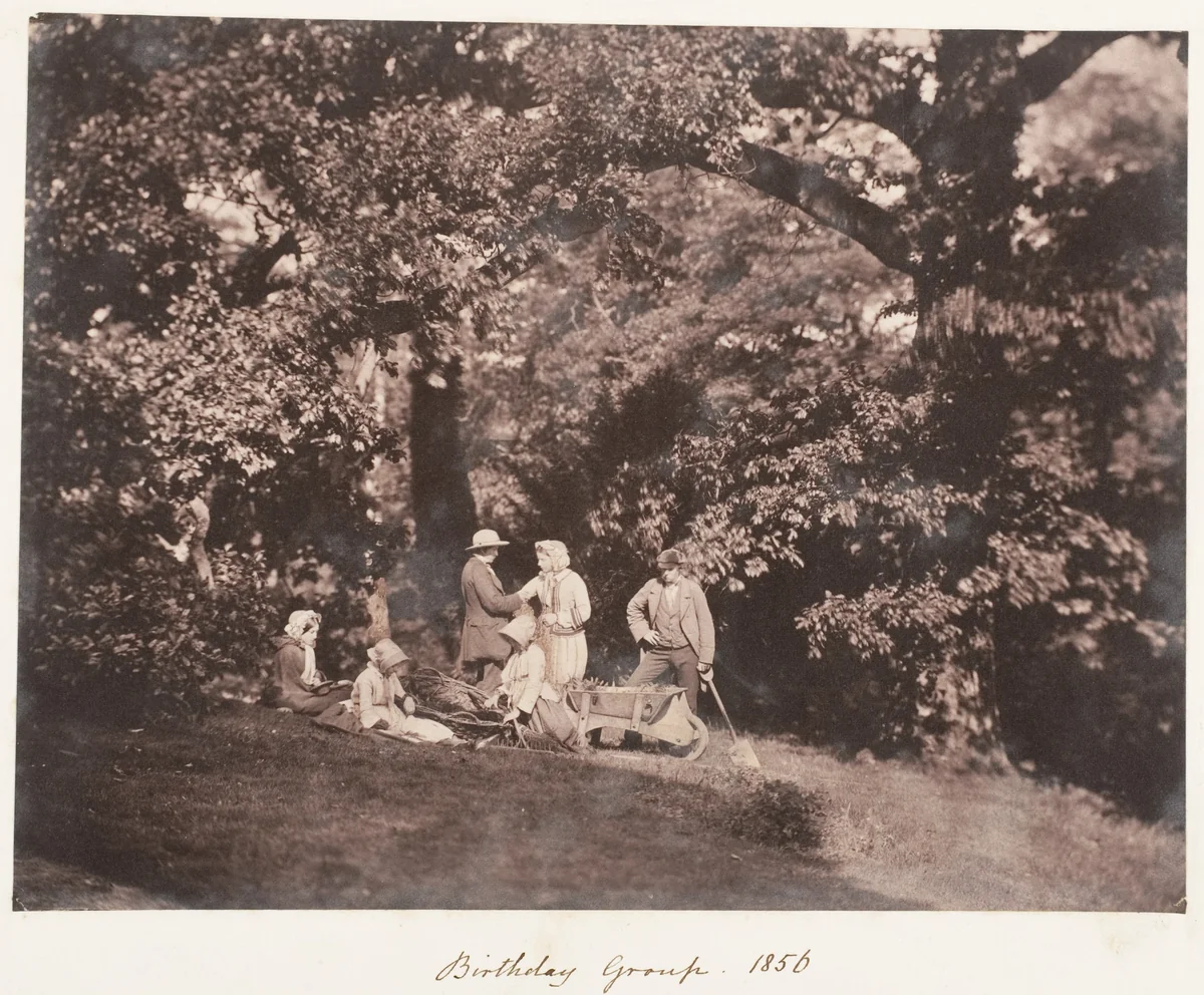 Birthday Group by John Dillwyn Llewelyn, photograph, 1856