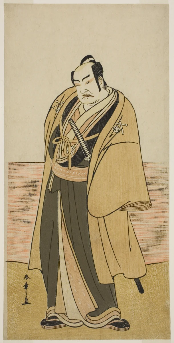 The Actor Nakamura Sukegoro II as Kaminari Shokuro in the Play Hatsumombi Kuruwa Soga, Performed at the Nakamura Theater in the Second Month, 1780 by Katsukawa Shunsho (勝川 春章), print, 1775-1785