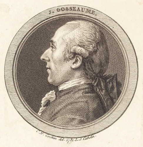 J. Gosseaume by Louis-Jacques Cathelin; Charles-Nicolas Cochin II, print, 1781