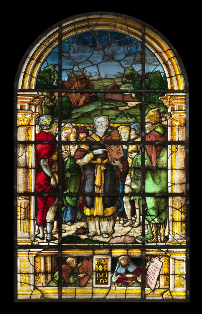 Moses presenting the tablets of law by Valentin Bousch, other, 1532