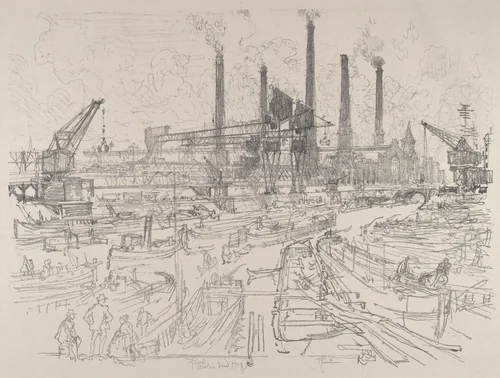 Power-House, Berlin by Joseph Pennell, print, 1914