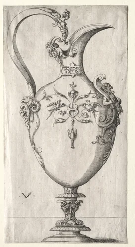 Design for a Ewer by Virgilius Solis, print, 1530-1562