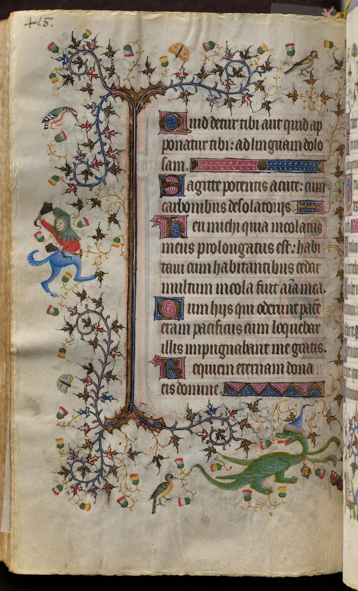 Hours of Charles the Noble, King of Navarre (1361-1425): fol. 203v, Text by Master of the Brussels Initials and Associates, book, 1400-1410