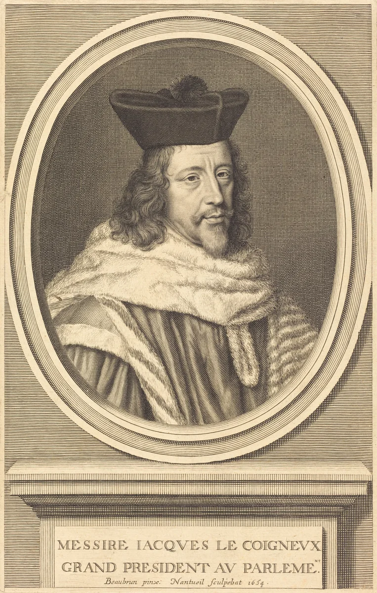 Jacques Le Coigneux by Robert Nanteuil, print, 1654