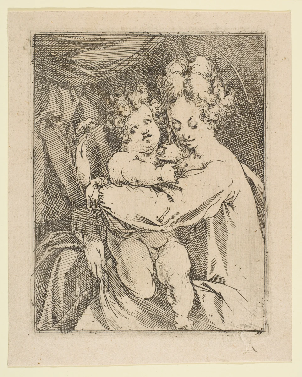 Madonna and Child by Jacques Bellange, print, 1612-1616