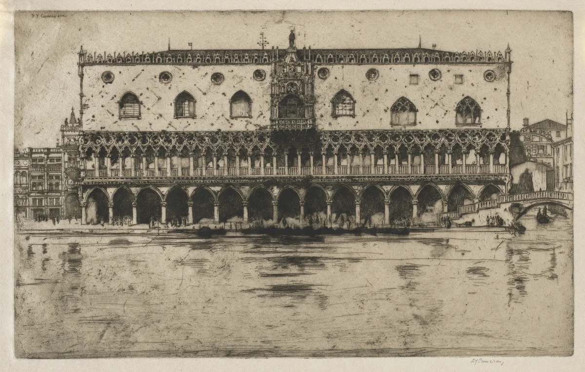 Doge's Palace by David Young Cameron, print, 1902