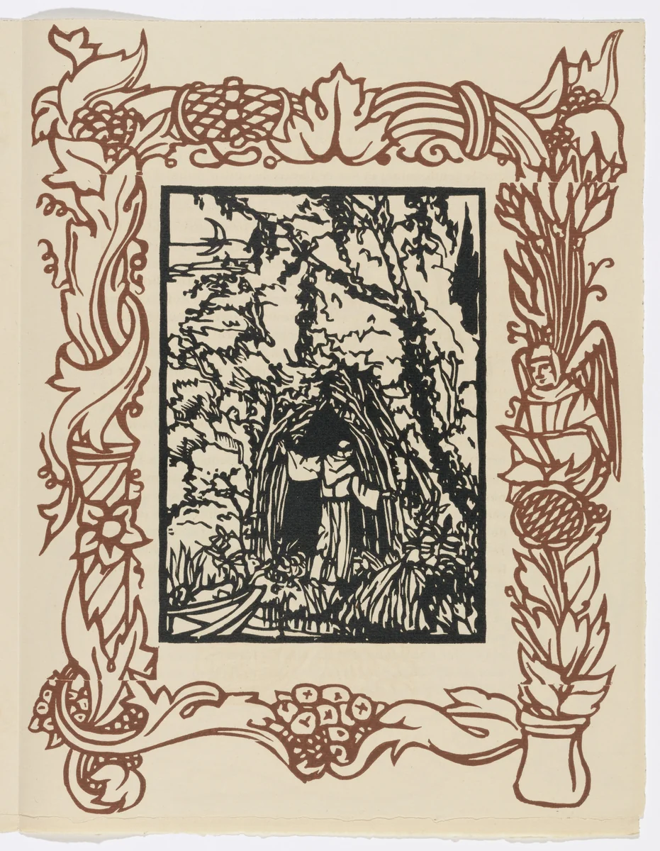 Plate (page 53) from Les Petites Fleurs de St. François (The Little Flowers of St. Francis) by Émile Bernard, illustrated book, 1928