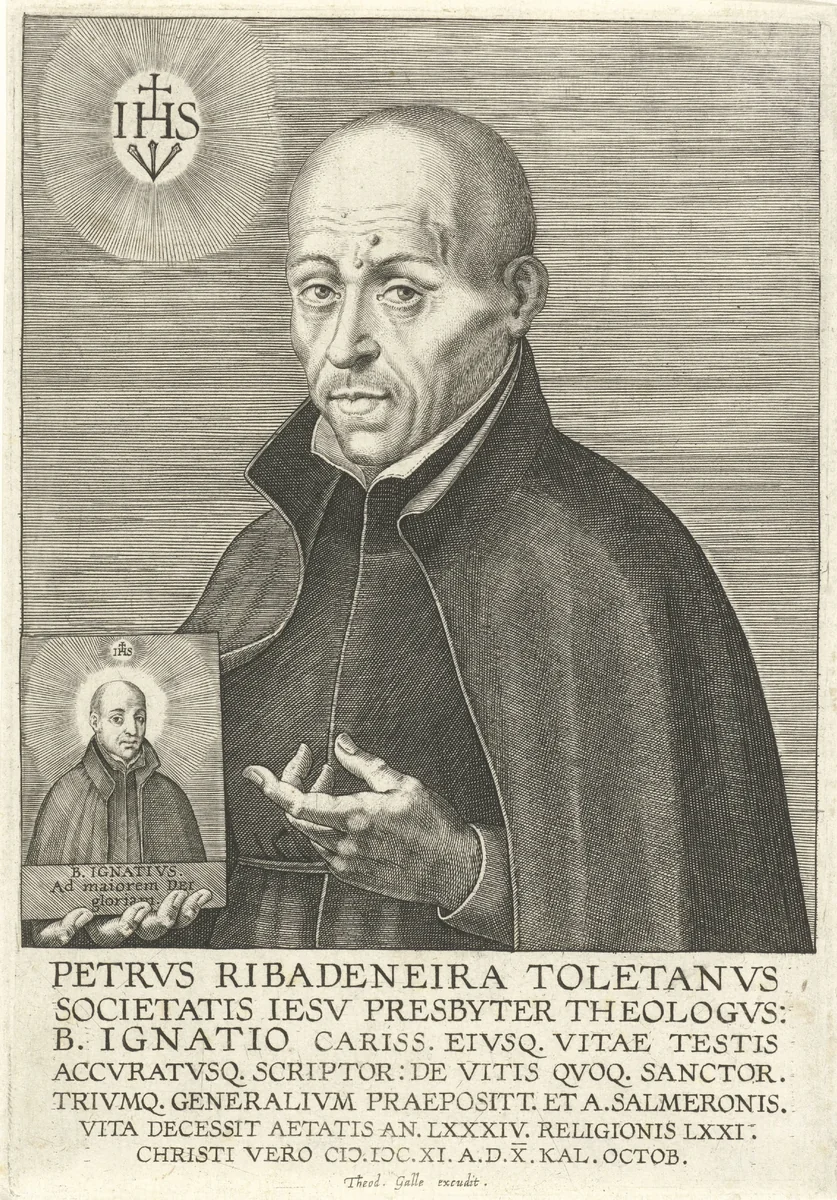 Portret van Petrus Ribadeneira by Unknown, print, 1581-1633