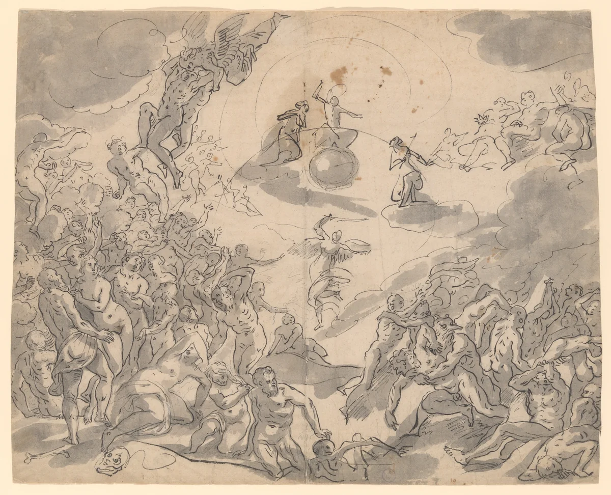 The Last Judgment by Michael Herr, drawing, 1615-1620
