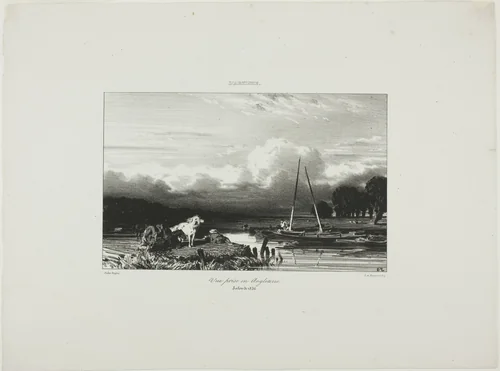 View in England by Jules Dupré, print, 1836