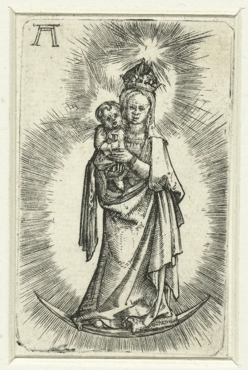 Madonna op de maansikkel by Unknown, print, 1506-1538