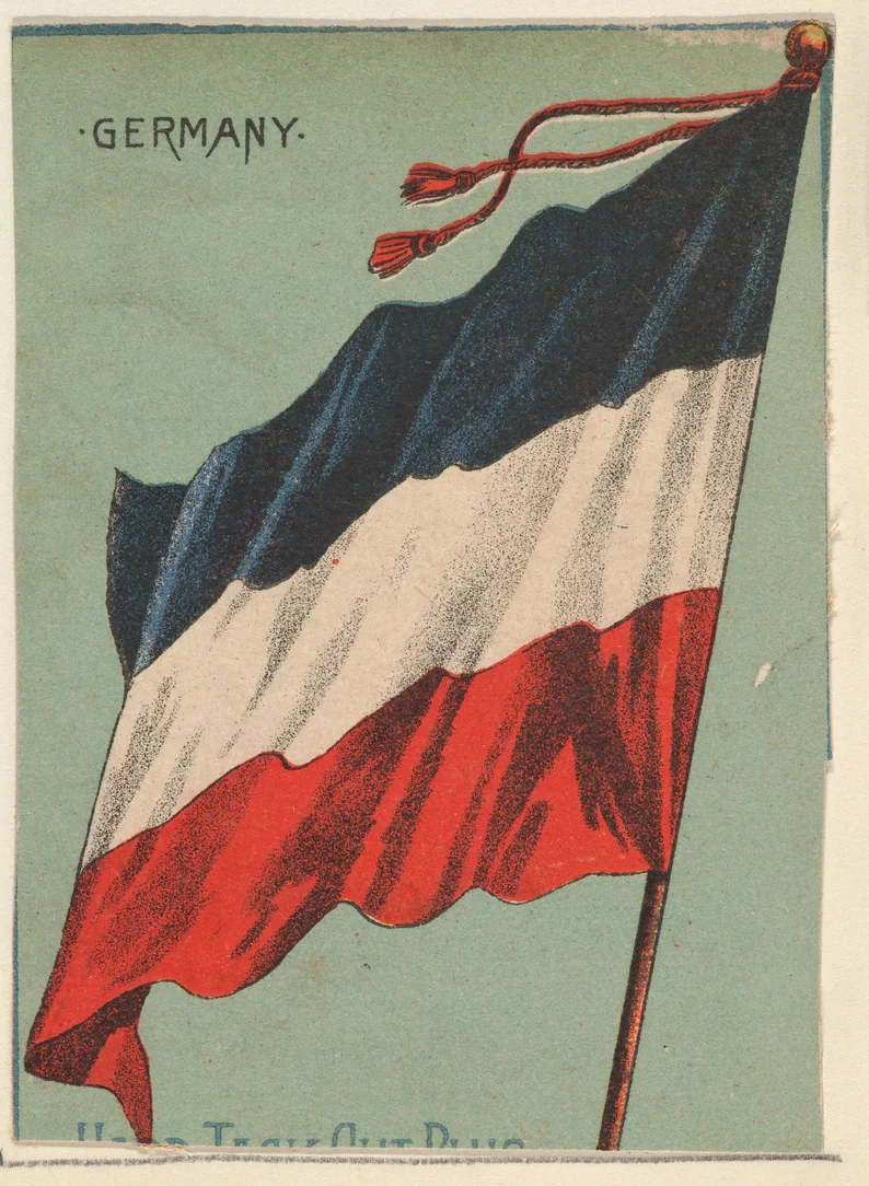 Germany, from the National Flags series (N195) issued by Wm. S. Kimball & Co. by William S. Kimball & Company, print, 1891