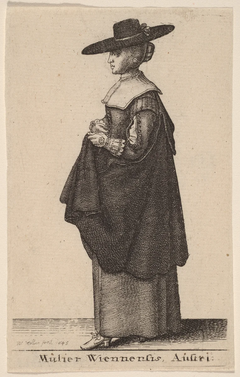 Mulier Wiennensis Austri by Wenceslaus Hollar, print, 1643