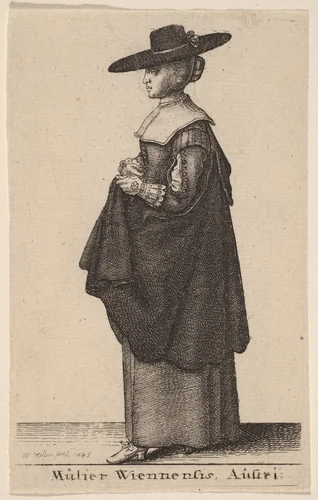 Mulier Wiennensis Austri by Wenceslaus Hollar, print, 1643