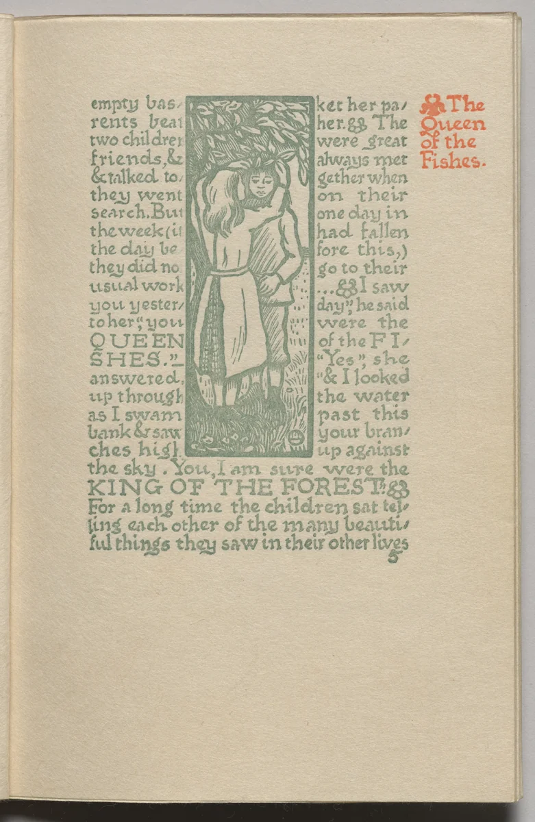 The Queen of the Fishes: Plate 5 by Lucien Pissarro, book, 1894