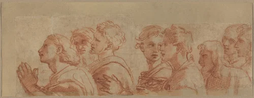 Eight Apostles by Raphael, drawing, 1514