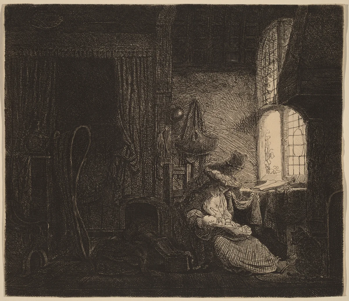 The Family in the Room by Ferdinand Bol, print, 1645