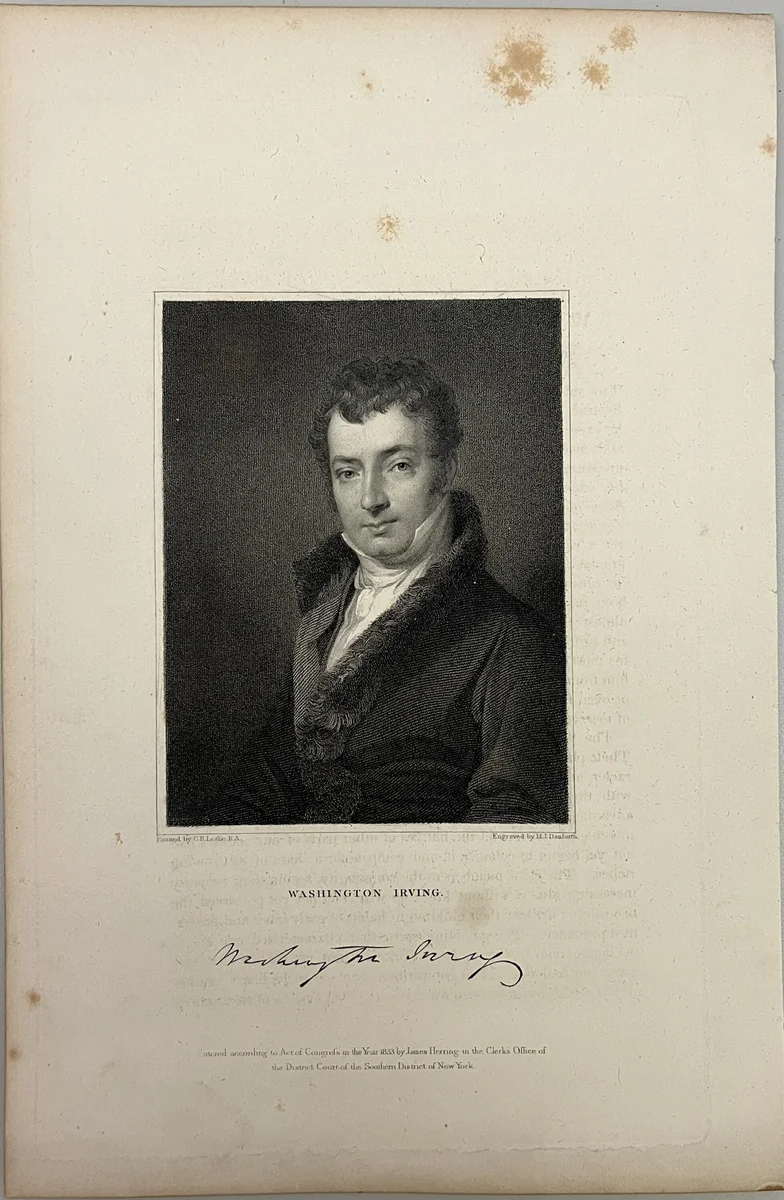 Washington Irving by Charles Robert Leslie, other, 1833