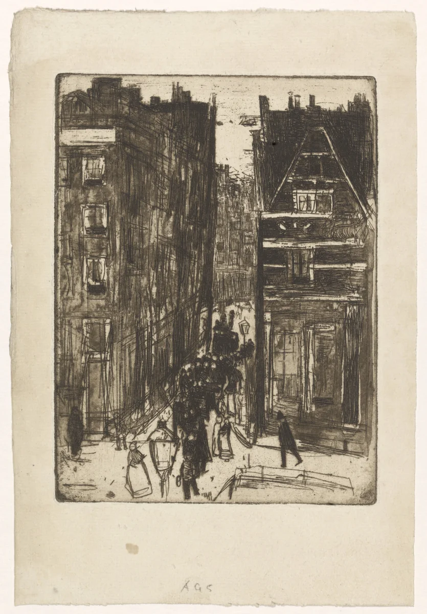 Gasthuismolensteeg in Amsterdam by Isaac Israels, print, 1894
