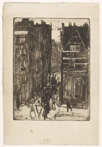 Gasthuismolensteeg in Amsterdam by Isaac Israels, print, 1894