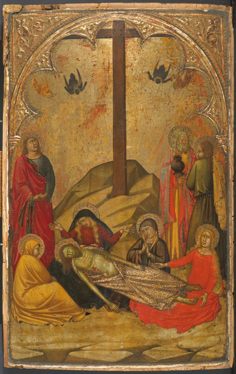 The Lamentation over the Dead Christ by Niccolò di Buonaccorso, painting, 1370-1388