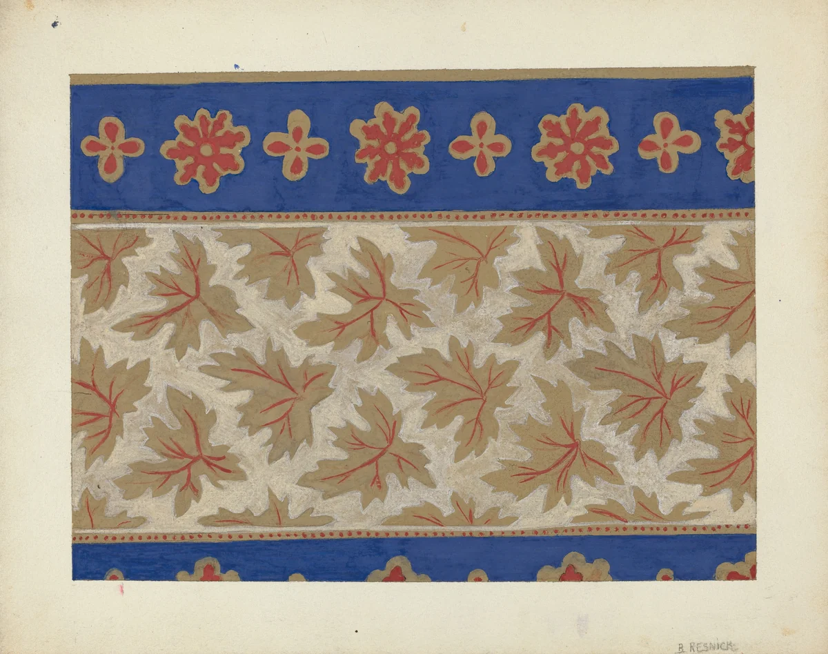 Wall Paper by Benjamin Resnick, index of american design, 1935-1942