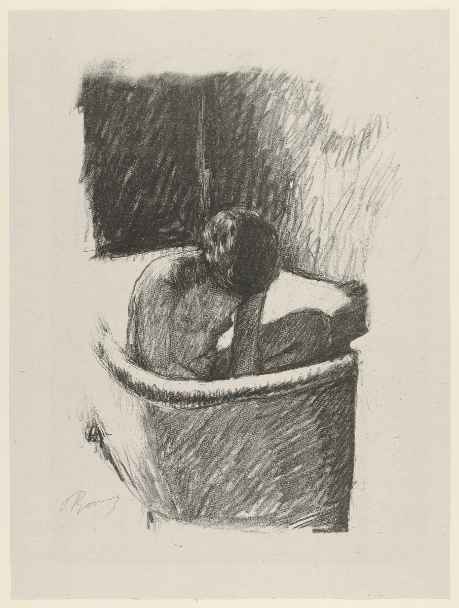 The Bath (Le Bain) from Essai dur l'histoire de la lithographie en France. Les Peintures lithographes de Manet à Matisse. Album de lithographies originales. by Pierre Bonnard, print, 1924