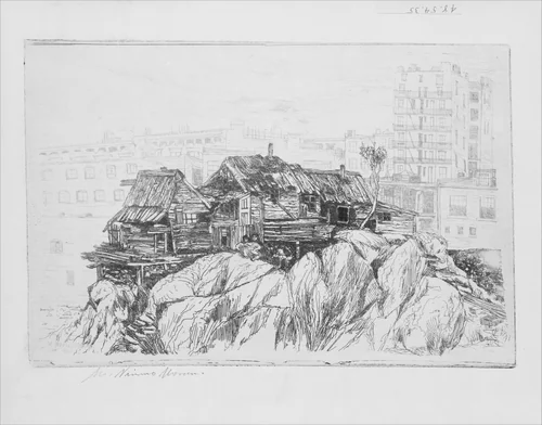 The Cliff Dwellers of New York by Mary Nimmo Moran, print, 1881