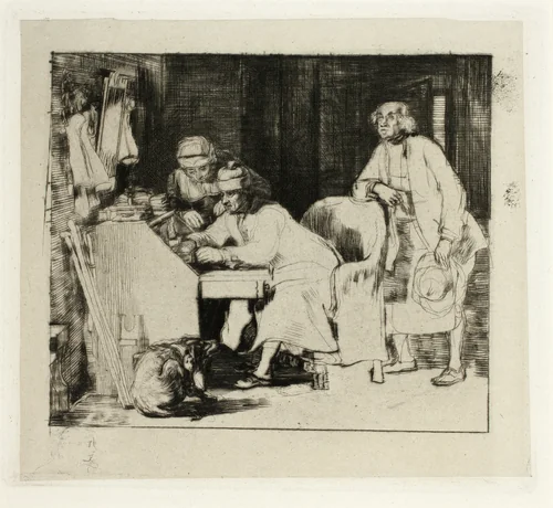 A Gentleman at his Desk by David Wilkie, print, 1805-1841