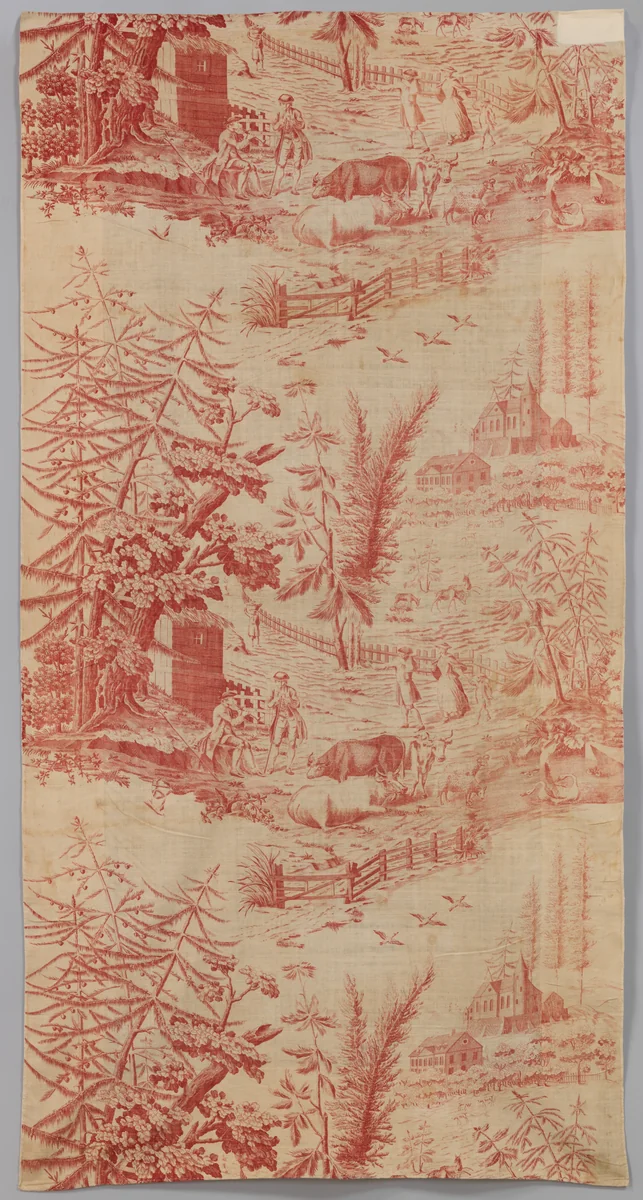 Piece by Bromley Hall Printworks, textile, 1765-1775