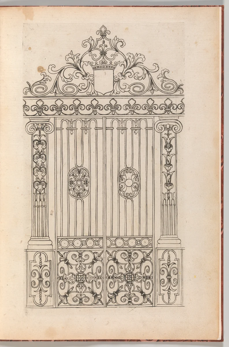 Diverses Pieces de Serruriers, page 17 (recto) by Jean Berain, book, 1658-1668