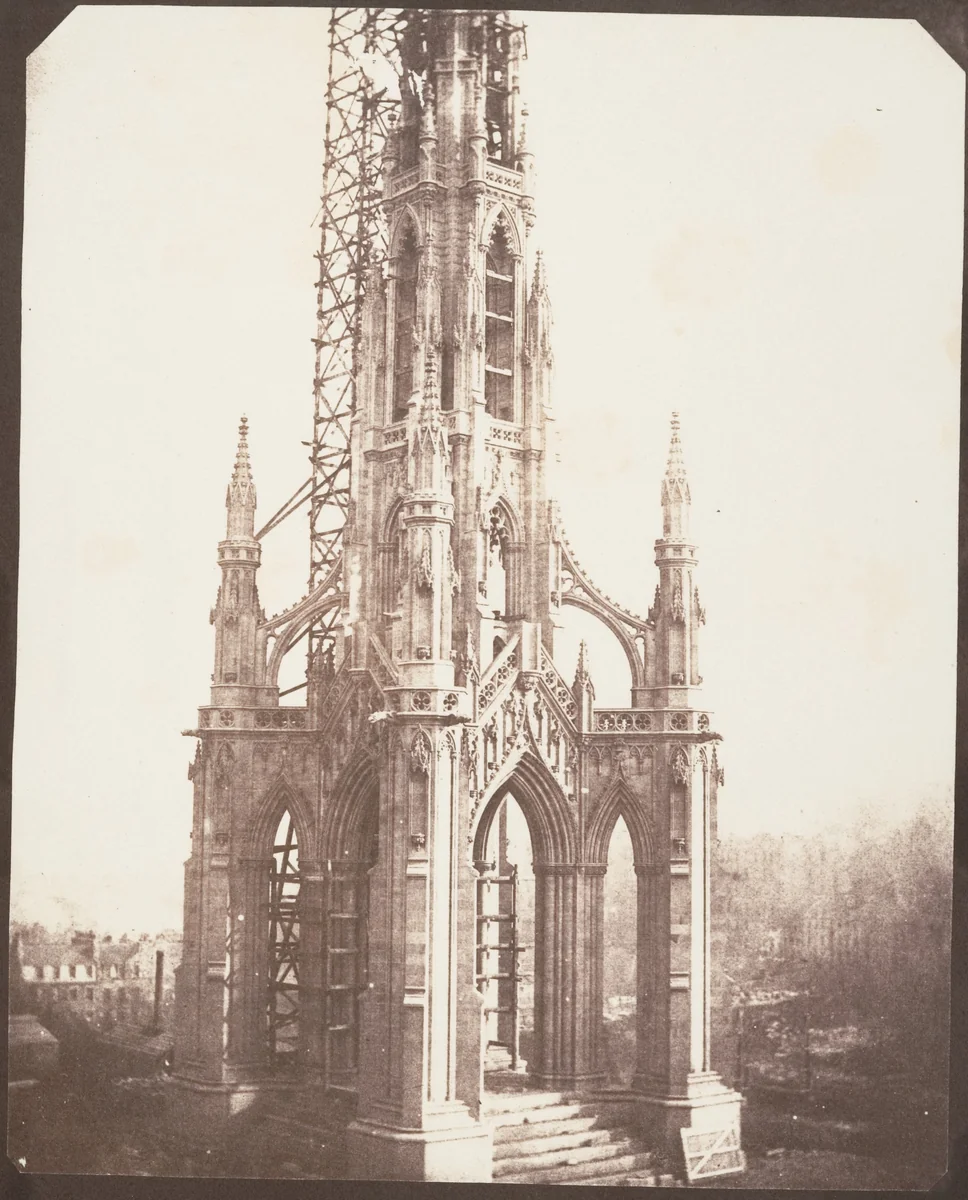 Scott Monument before Completion, Edinburgh by William Henry Fox Talbot, photograph, 1844