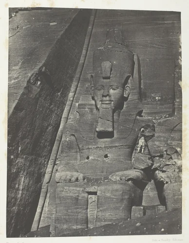 Ibsamboul, Colosse Oriental Du Grand Spéos De Phrè; Nubie, plate 103 from the album "Egypte, Nubie, Palestine et Syrie" (1852) by Maxime Du Camp, photograph, 1849-1851