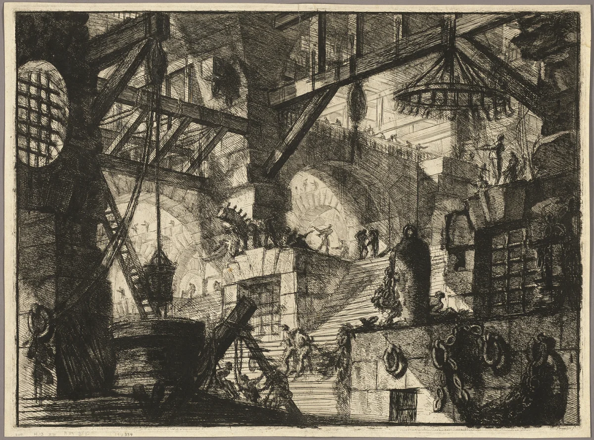 The Well, plate 13 from Imaginary Prisons by Giovanni Battista Piranesi, print, 1761