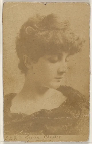 Card 529, Leslie Chester, from the Actors and Actresses series (N45, Type 1) for Virginia Brights Cigarettes by Allen & Ginter, photograph, 1885-1891