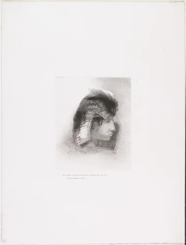 My Kisses Have the Taste of a Fruit That Would Melt in Your Heart! . . . You Disdain Me! Farewell! (Mes baisers ont le gout d'un fruit qui se fondrait dans ton coeur! . . . Tu me dédaignes! Adieu!) from The Temptation of Saint Anthony (La Tentation de Saint-Antoine) by Odilon Redon, print, 1896