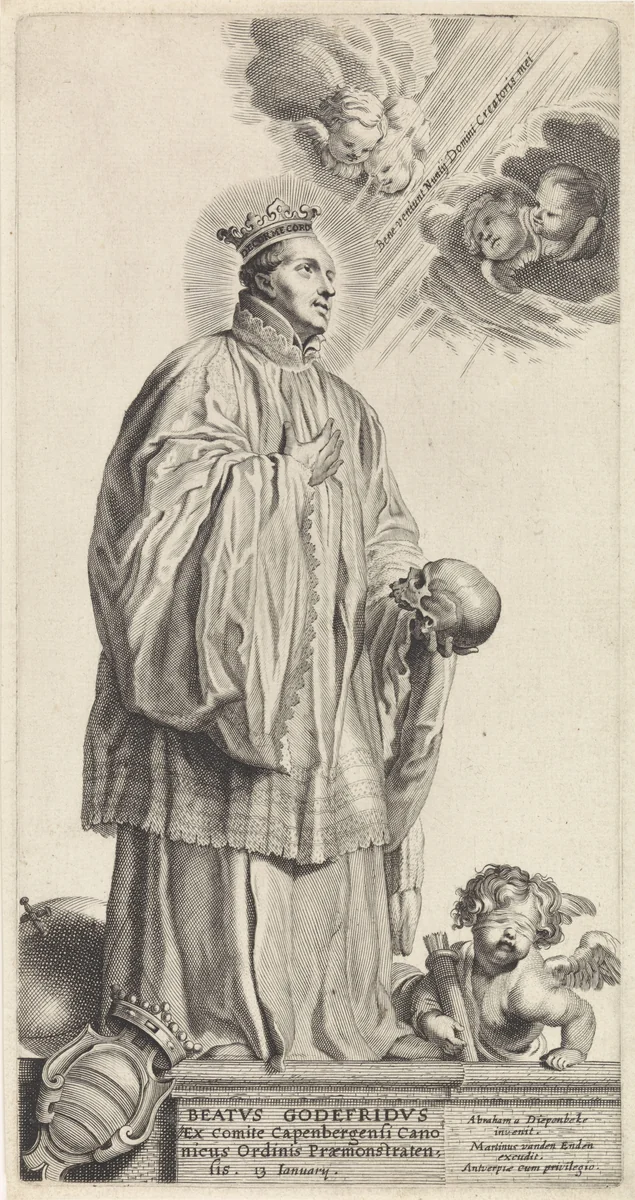 De heilige Godefridus van Cappenberg by anonymous, print, 1620-1668