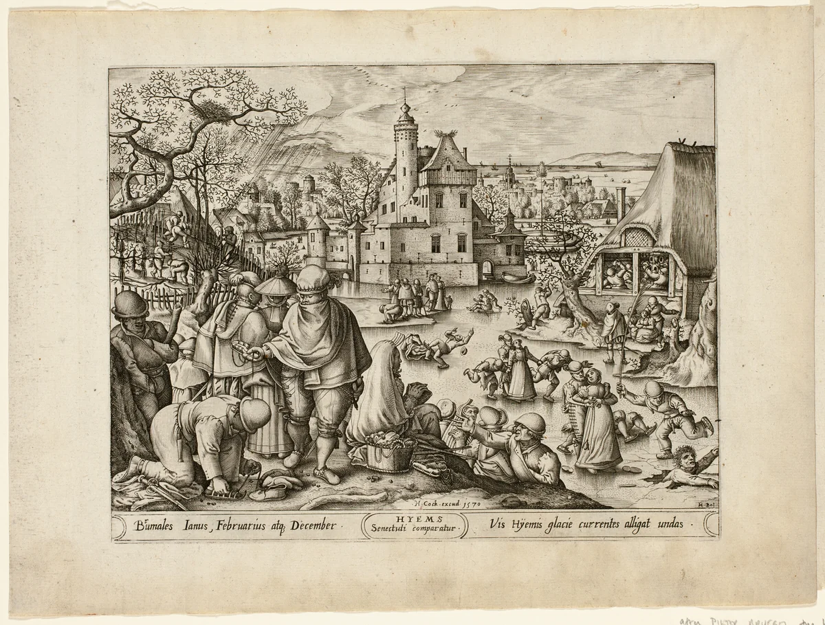 Winter, from The Four Seasons by Pieter van der Heyden, print, 1570