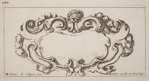 Cartouche by François Collignon; Stefano Della Bella, print, 1646