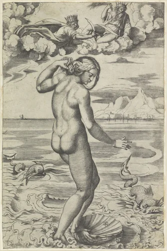 Geboorte van Venus by Unknown, print, 1498-1532