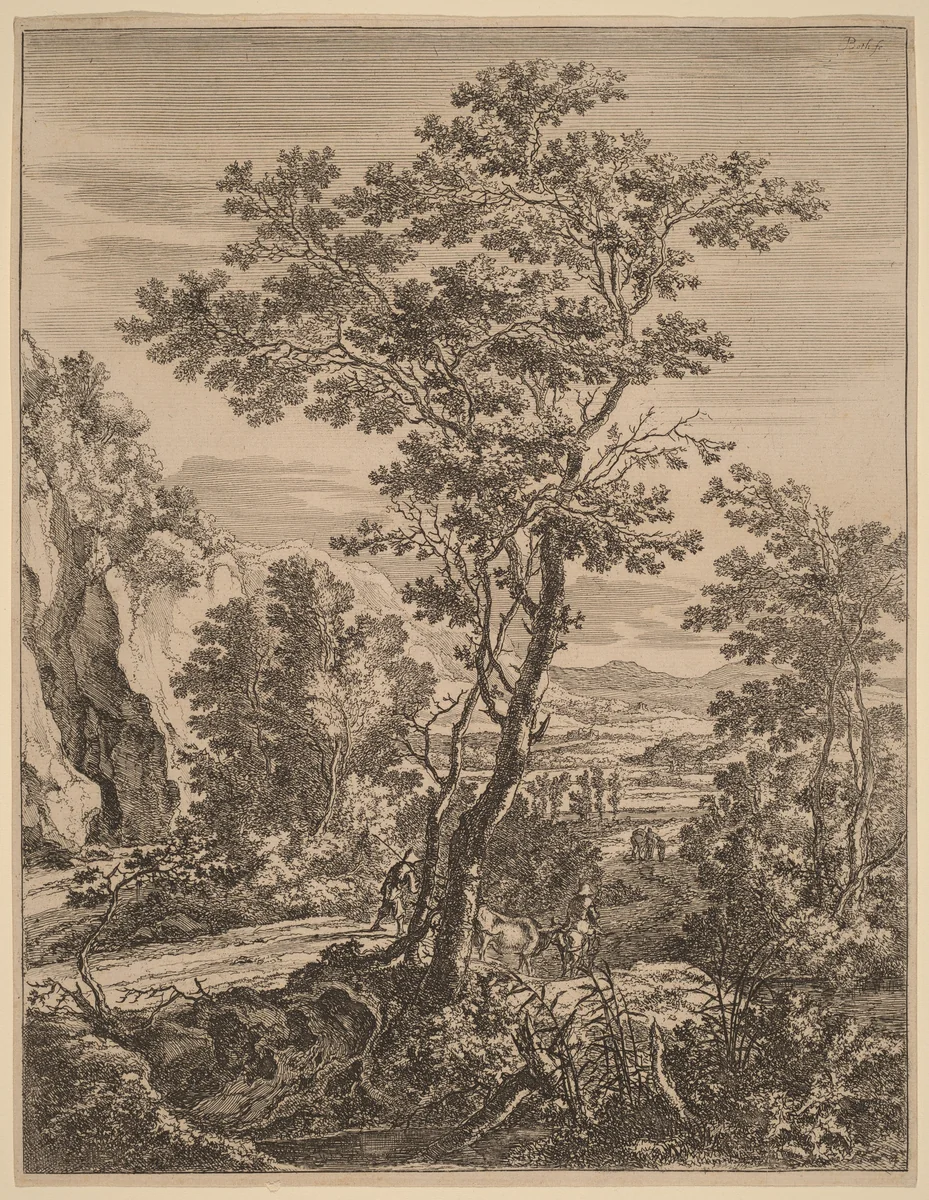 The Large Tree by Jan Both, print, 1615-1652