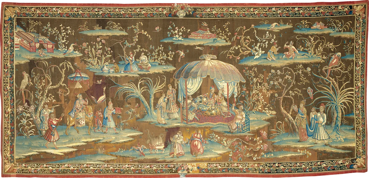 The Tent, from an Indo-Chinese or Indian Series by John Vanderbank, textile, 1700-1725