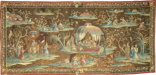 The Tent, from an Indo-Chinese or Indian Series by John Vanderbank, textile, 1700-1725