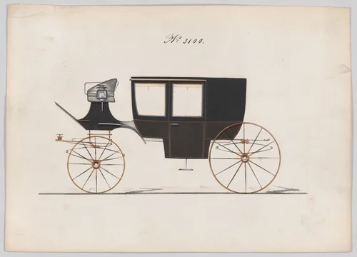 Coach #3100 by Brewster & Co., drawing, 1875