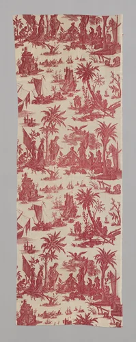 L'Hommage de l'Amérique á la France (America's Tribute to France) (Furnishing Fabric) by Jean Baptiste Huet, textile, 1780-1790