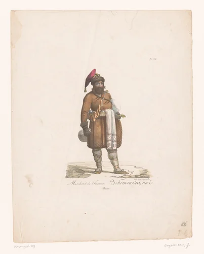 Russische verkoper van kruiden- of gerstendrank by anonymous, print, 1816-1839