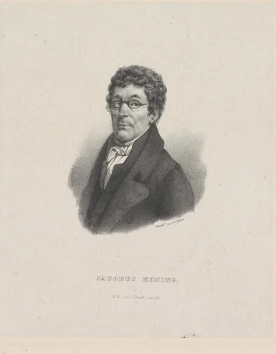 Portret van Jacobus Koning by anonymous, print, 1822-1845
