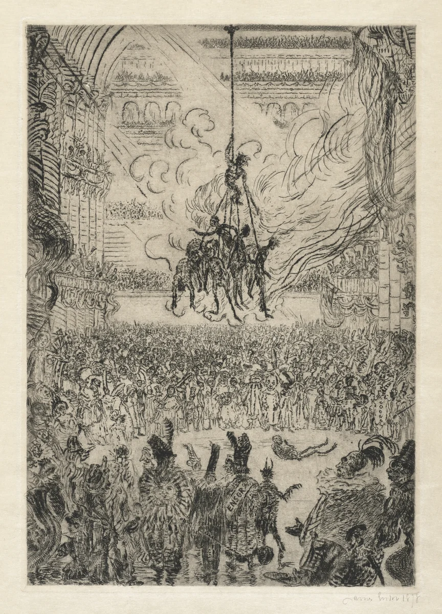 The Vengeance of Hop-Frog by James Ensor, print, 1898