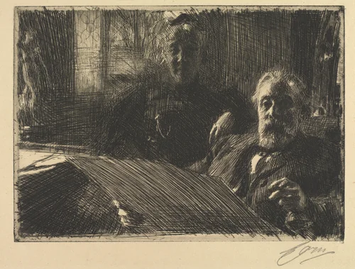 Mr. and Mrs. Fürstenberg by Anders Zorn, print, 1895